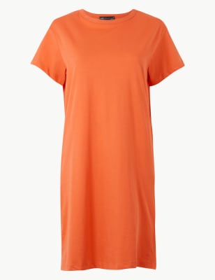 Orange Shirt Dress